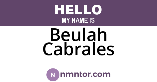 Beulah Cabrales