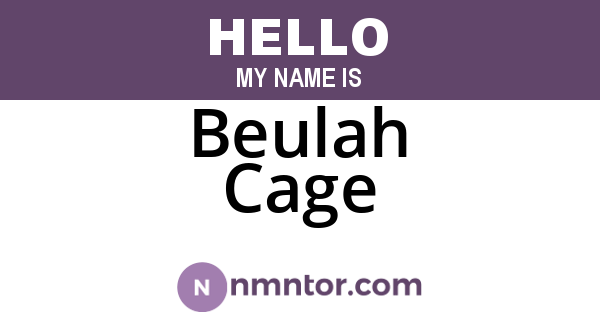 Beulah Cage