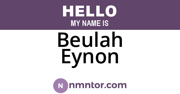 Beulah Eynon