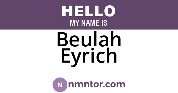 Beulah Eyrich