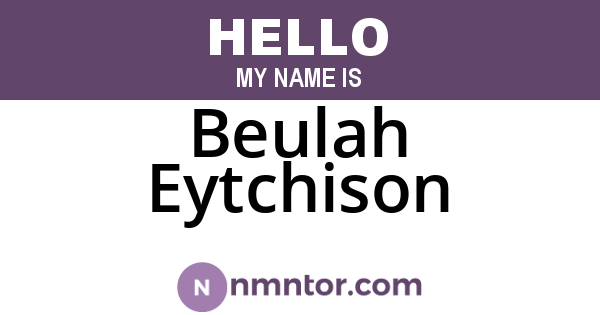 Beulah Eytchison