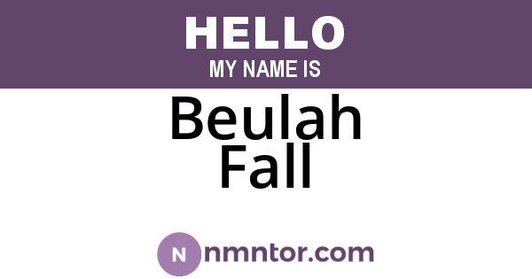 Beulah Fall