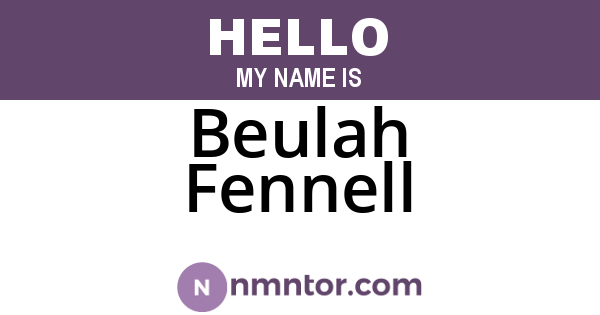 Beulah Fennell