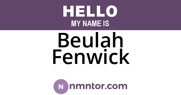Beulah Fenwick