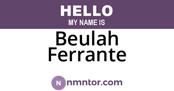 Beulah Ferrante