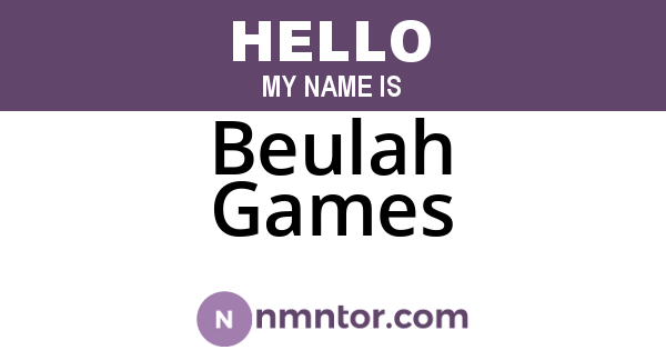 Beulah Games