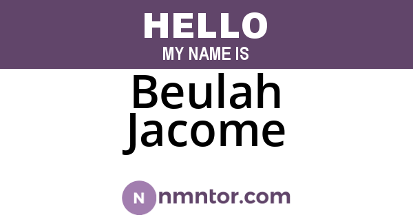 Beulah Jacome