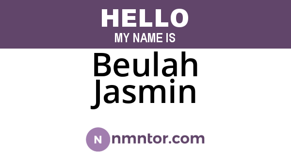 Beulah Jasmin