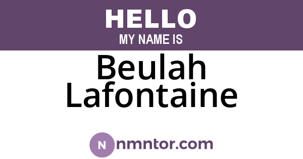 Beulah Lafontaine