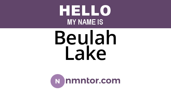 Beulah Lake