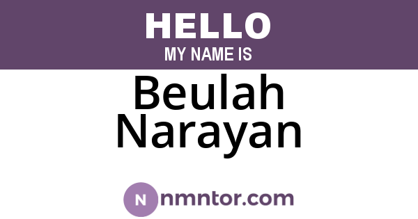 Beulah Narayan