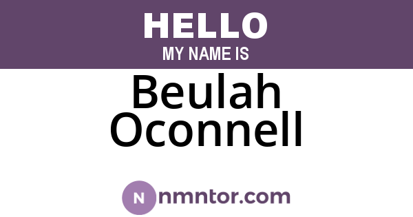 Beulah Oconnell