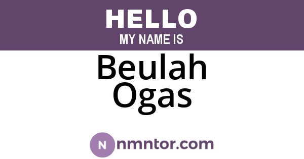 Beulah Ogas