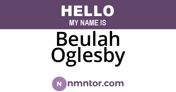 Beulah Oglesby