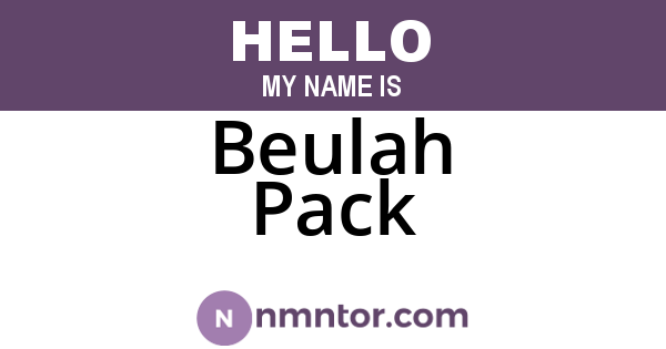 Beulah Pack