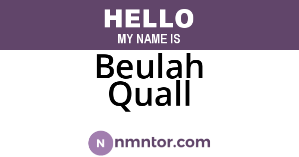 Beulah Quall