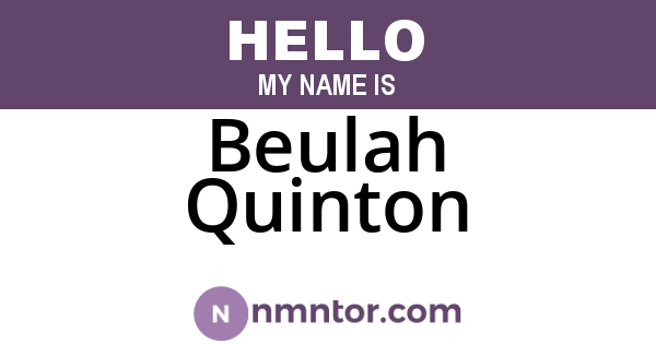 Beulah Quinton
