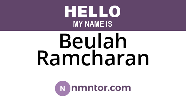 Beulah Ramcharan