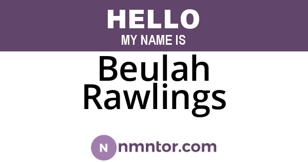 Beulah Rawlings
