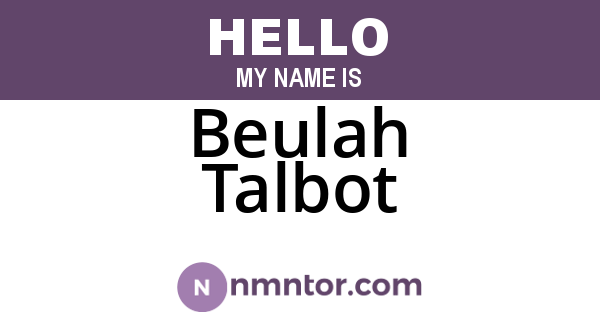 Beulah Talbot