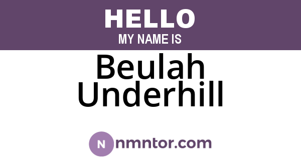 Beulah Underhill