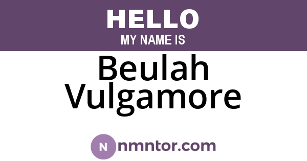 Beulah Vulgamore