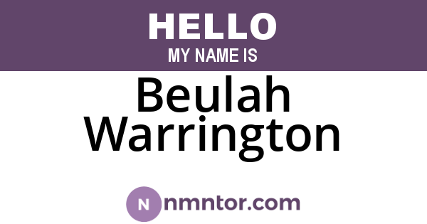 Beulah Warrington