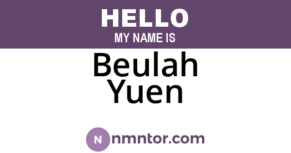 Beulah Yuen