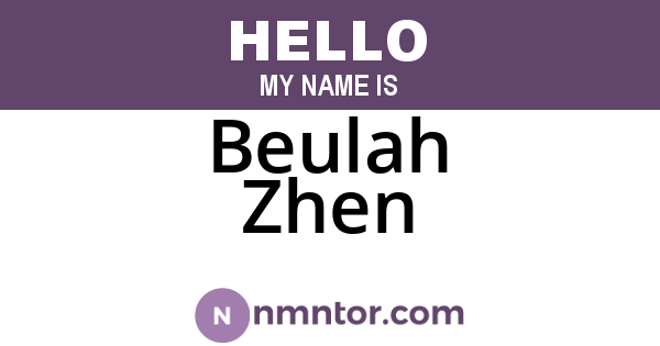 Beulah Zhen