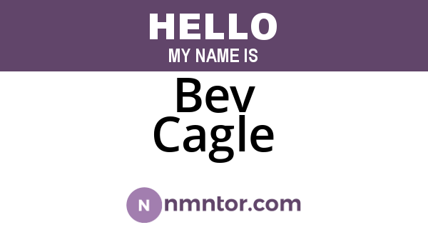 Bev Cagle