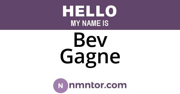 Bev Gagne