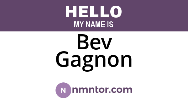Bev Gagnon