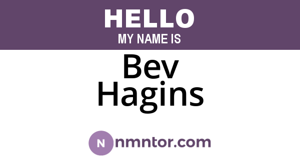 Bev Hagins