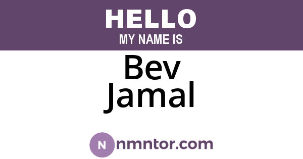 Bev Jamal