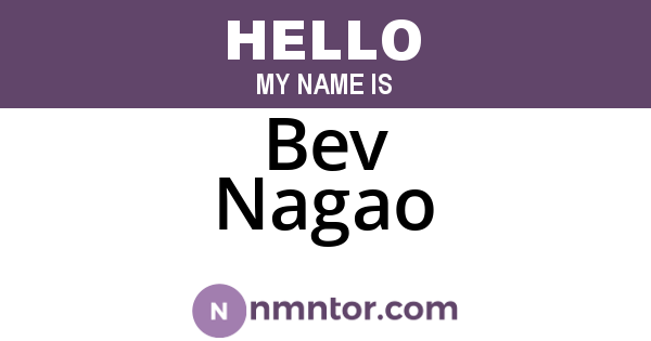 Bev Nagao