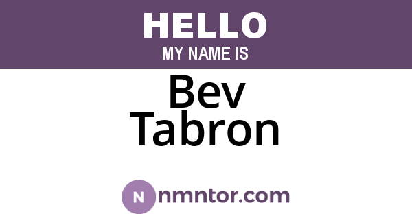 Bev Tabron