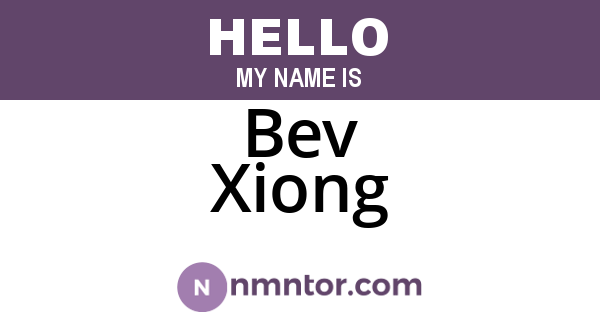 Bev Xiong