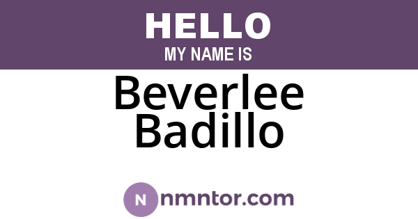 Beverlee Badillo