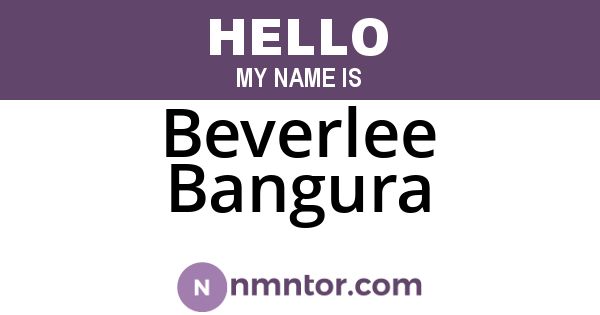 Beverlee Bangura