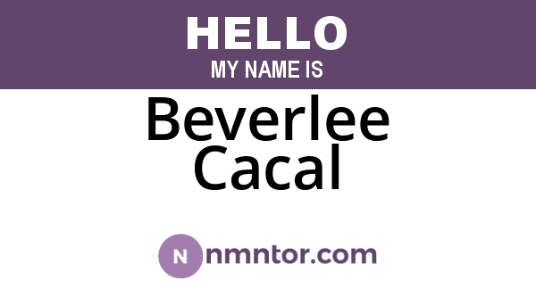 Beverlee Cacal