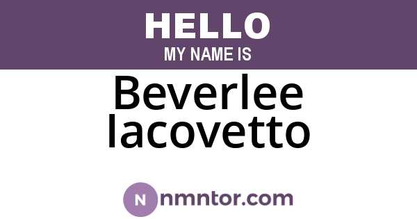Beverlee Iacovetto