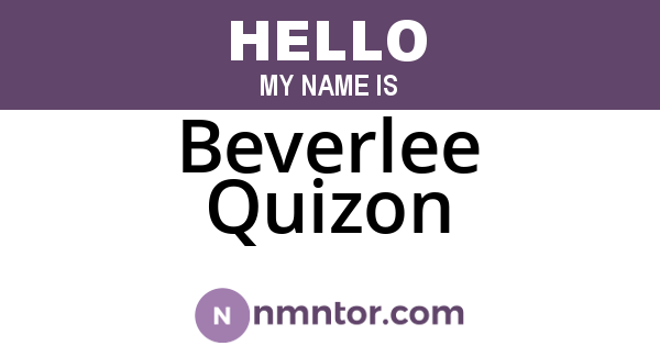 Beverlee Quizon