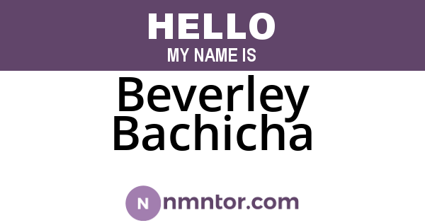 Beverley Bachicha