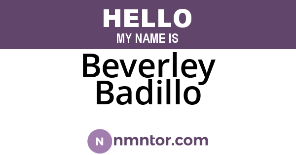 Beverley Badillo