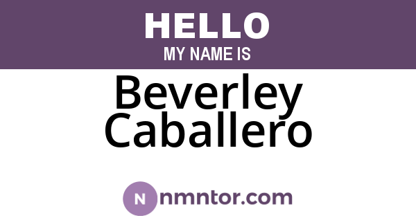 Beverley Caballero