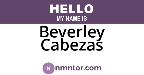 Beverley Cabezas