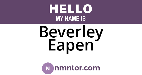 Beverley Eapen