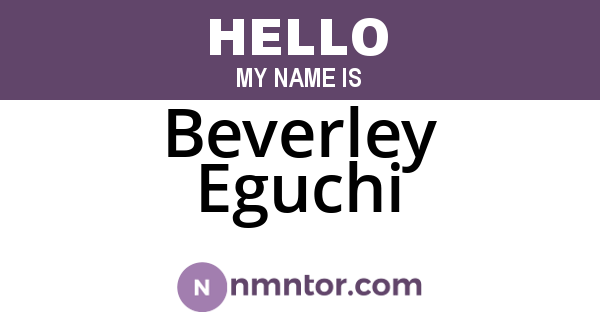 Beverley Eguchi