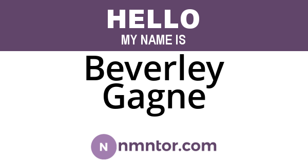 Beverley Gagne