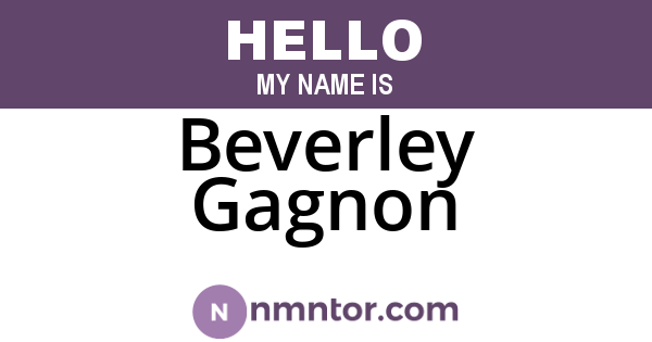 Beverley Gagnon